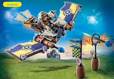 Lodër Playmobil Novelmore Dario's Glider, set me ndërtim 55 copa, 4-10 vjeç, shumëngjyrësh