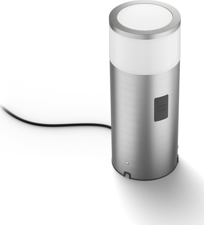 Lampë kopshti Philips Hue Calla Pillar Extension, 25.2cm, White & Color Ambiance, ngjyrë argjendi