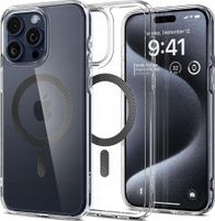 Mbulesë telefoni Spigen Ultra Hybrid MagSafe, për iPhone 16 Pro Max 6.9", transparente, graphite