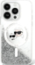 Mbulesë telefoni Karl Lagerfeld KLHMP16SLGKCSGH, për iPhone 16 6.1", MagSafe, transparente me glitter argjendtë