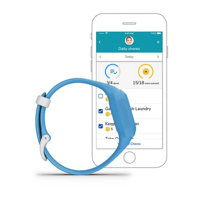 Byzylyk inteligjent Garmin Vivofit Jr 3, për fëmijë, rezistent ndaj ujit, blu