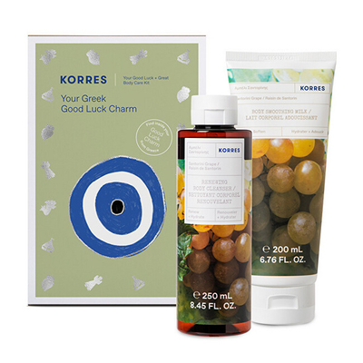 Set dushi Korres Santorini Grape, xhel dushi 250 ml + qumësht trupi 200 ml