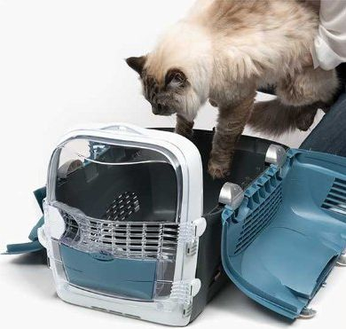 Транспортер за мачки Catit Design Cabrio, до 11.3 kg, сино сиво