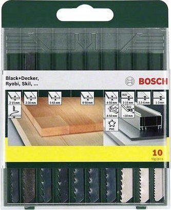 Set brisqesh sharrëze Bosch 2607019460, 10 copë, fole U, jeshile