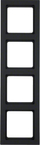 Kornizë katërshe universale Berker Q.3, montim vertikal horizontal, antracit velvet