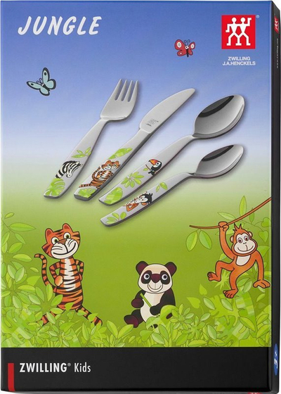 Set pirunjash e lugësh për kalamaj ZWILLING Jungle, 4 copë, çelik inox, argjend