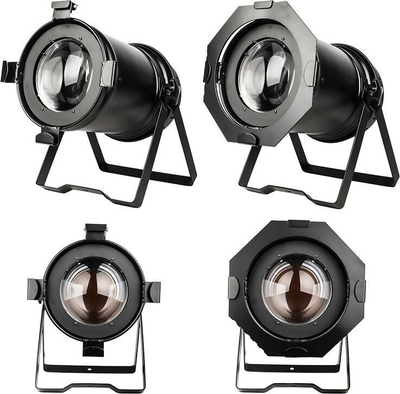 Reflektor skenik Light4Me PAR 64 200W LED Zoom, dritë e ngrohtë e bardhë, i zi