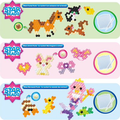 Set kreativ Aquabeads Mini Theme Assortment, rruza me ujë, për kalamaj, shumëngjyrësh