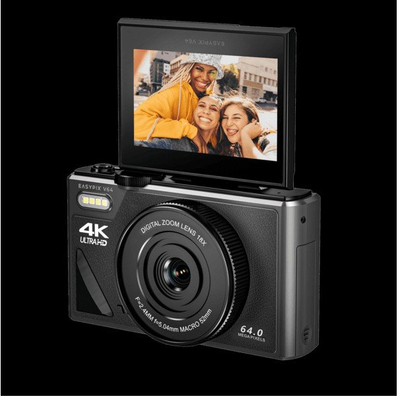 Kamerë digjitale Easypix V64 Flip, 13MP, video 4K, e zezë