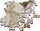Puzzle druri Trefl Wood Craft Ancient World Map, 1000 copa, hartë bote e vjetër, shumëngjyrësh