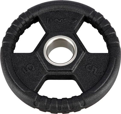 Pllakë olimpike gome HMS TOH05, 5 kg, e zezë
