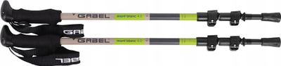 Shkopinj trekking Gabel Mont Blanc F.L. 4.0, alumini, rregullueshëm 66-142 cm, jeshil