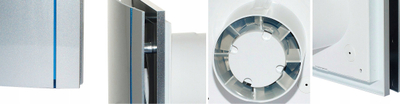 Ventilator banjoje S&amp;P Silent 100 CHZ Design, me higrostat, timer, argjendtë