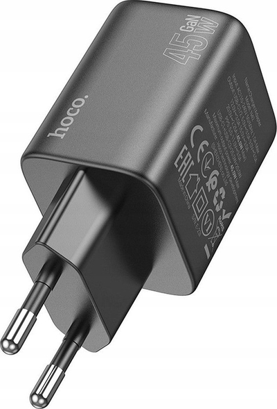 Karikues me kabllo HOCO N42 GaN, 45W, 2x USB C PD QC, i zi