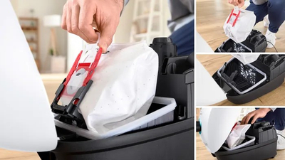 Fshesë me korrent Bosch Series 4 ProHygienic, me qese, e bardhë