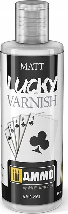 Llak mat për maketa Ammo by Mig Lucky Varnish Mig 2051, 60 ml, transparent