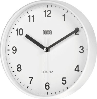 Orë muri Teesa Pro TSA0038, 20cm, mekanizëm kuarc, e bardhë