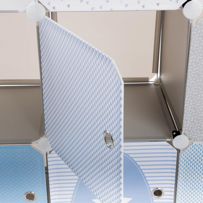 Kabinet organizues për kalamaj Castle, 7 ndarje, 94.5 x 32 x 109 cm, blu gri