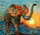 Set pikture me numra Norimpex Elephant and Sun, 40x50cm, me bojra