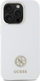 Kapak telefoni Guess Silicone Logo Strass 4G, për iPhone 16 Pro Max, silikon TPU, i bardhë