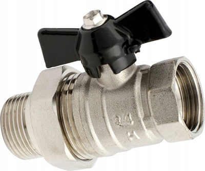 Valvul sferike metalike 3/4" me bashkim e gland