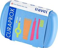Set udhëtimi për dhëmbë Curaprox Travel Set Blue, furçë dhëmbësh, pastë dhëmbësh, blu