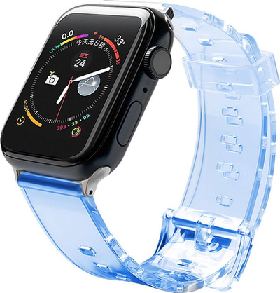 Rrip për Apple Watch Strap Light, 42/44mm, TPU, blu e tejdukshme