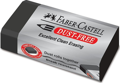 Gomë lapsi Faber Castell DUST Free, fshirje pa pluhur, e bardhë
