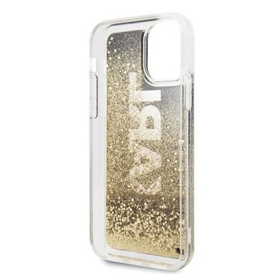 Kapak telefoni Karl Lagerfeld Liquid Glitter për iPhone 11 Pro, transparent, i zi