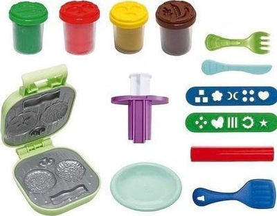 Set plastelinë Smily Play Dough Mass Burger Shop, lojë krijuese, mbi 3 vjeç