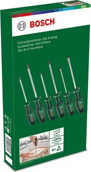 Set kaçavidash Bosch 1600A02BX7, 6 pjesë, çelik S2, Softgrip