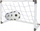 Set portë futbolli Mega Creative 511318, me top dhe pompë, plastike, e bardhë