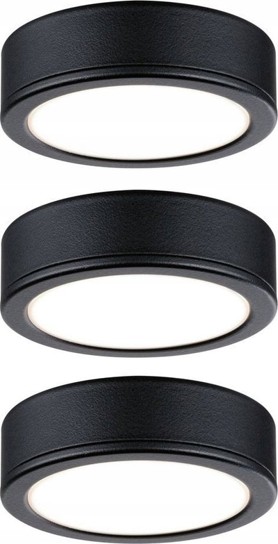 Set spote LED Pukk, 3x10.5W, 630lm, të zeza