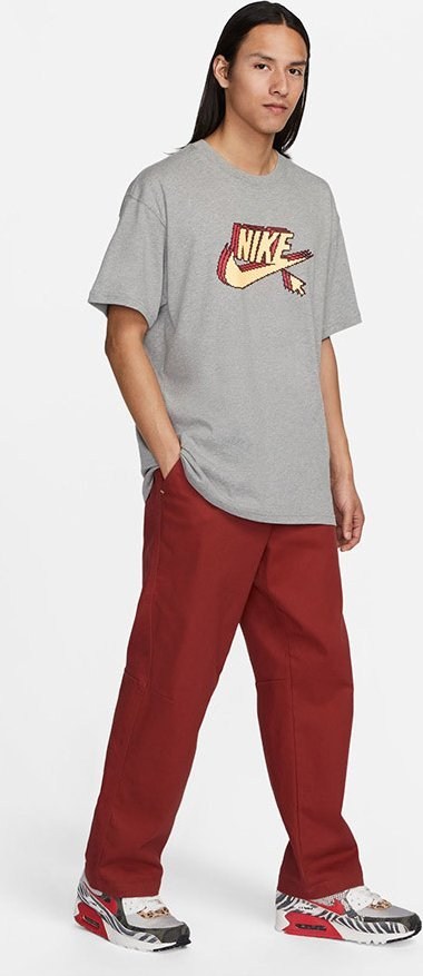 Bluzë Nike Sportswear FD1296-063, pambuk poliester, logo e madhe, gri