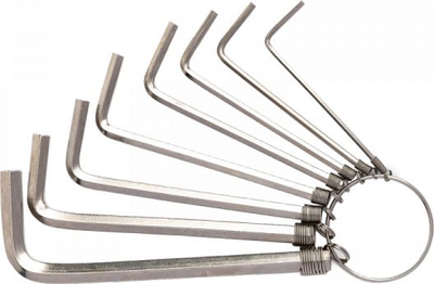 Set çelesa imbus Deli Tools Hex Key, 1.5-6mm, 8 copë, ngjyrë argjendtë