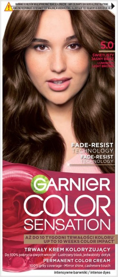 Bojë flokësh Garnier Color Sensation 5.0, kafe e çelët me shkëlqim