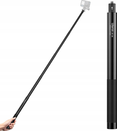 Телескопски селфи стап GearPro MT-58, 120cm, алуминиум, црн
