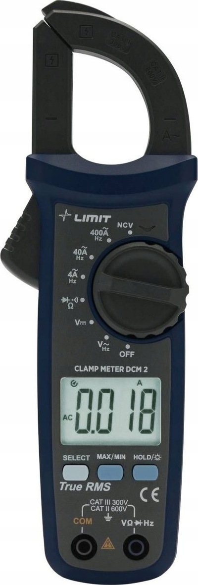 Ampermetër kapëse Limit DCM 2, multimetër dixhital, NCV, i zi