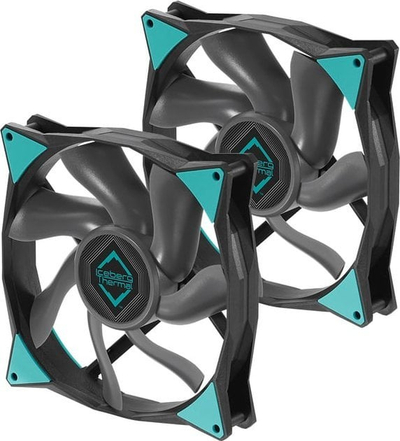 Ventilatorë për kasë kompjuteri Iceberg Thermal IceGALE Xtra, 140 mm, set me 2 copë, ngjyrë e zezë