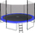 Trampolinë Skyramiz 12FT, 366cm, me rrjetë sigurie dhe shkallë, blu