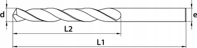 Spiral karabit Baildon DIN 6537 K WK3, 8.5 mm, TiAlN, 89 mm
