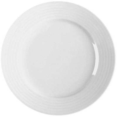 Pjatë e sheshtë RAK Porcelain Rondo BAFP29D7, 29 cm, skaj i punuar, ivory