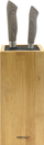 Bllok për thika KingHoff KH-1559, bambu, 10.5x10.5x23cm, ngjyrë natyrale
