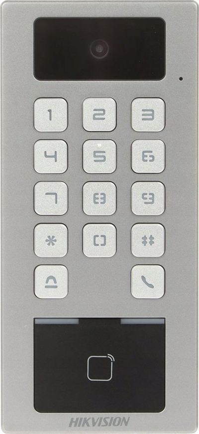 Terminal kontrolli aksesi Hikvision DS-K1T502DBWX-C, RFID MIFARE, kamerë 2MP, IP65, gri