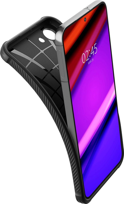 Mbulesë telefoni Spigen Rugged Armor, për Samsung Galaxy S23 6.1", TPU i butë, e zezë