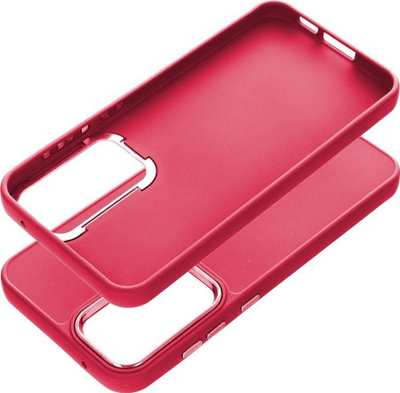 Kapak telefoni Frame për Samsung Galaxy S23 FE, TPU, me mbrojtje kamere, ngjyrë raspberry