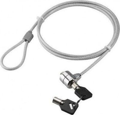 Kabllo sigurie për laptop Wentronic Goobay 93037, 1.5m, me çelës, gri