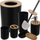 Set aksesorë banjo Ruhhy Ruhhy24636, 6 pjesë, me bambu, i zi
