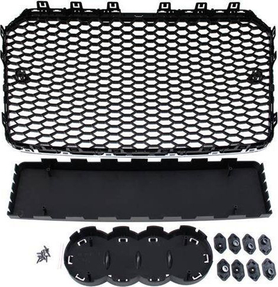 Grill radiator MTuning për Audi A5 8T RS Style, 2013-2016, PDC, krom e zezë