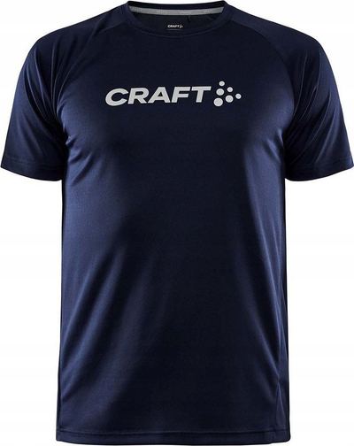 Bluzë sportive Craft Core Unify Logo Tee M, 100% poliester, thahet shpejt, e zezë